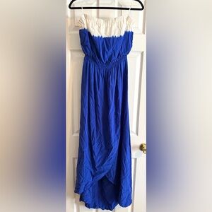 Calvin Klein Royal Blue strapless Maxi Dress